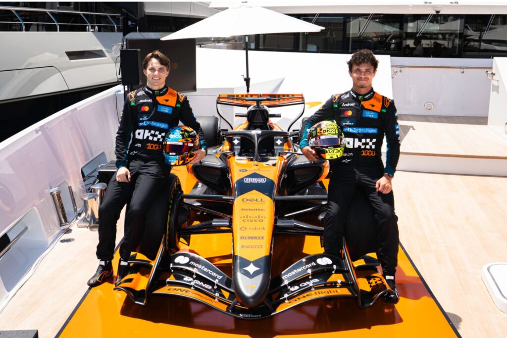 McLaren marks 1,000th F1 race with Lego helmets for Norris and Piastri