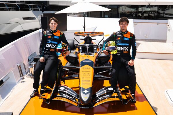 McLaren marks 1,000th F1 race with Lego helmets for Norris and Piastri